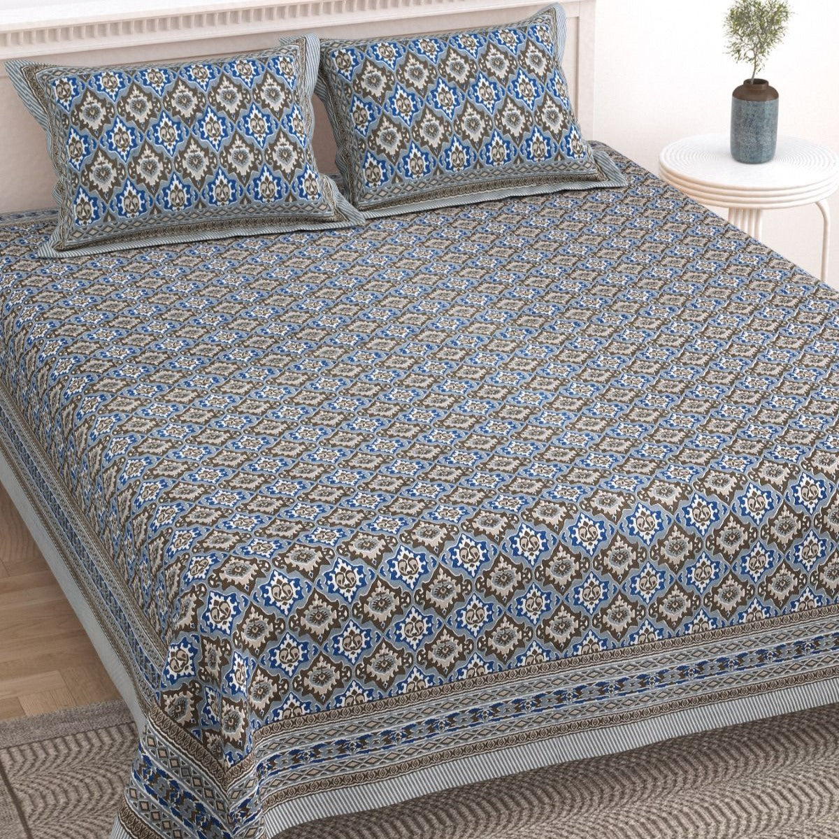 Dhara 100% Cotton Bedding set | Queen size