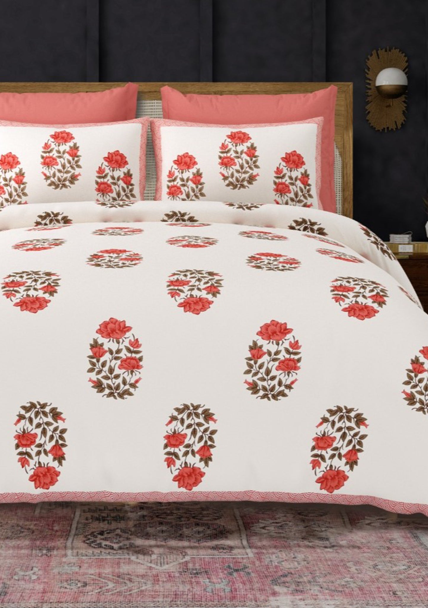 Gulaab 100% Cotton Bedding set | King size