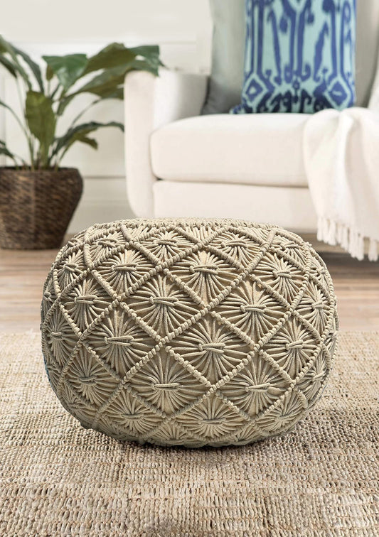 White pouffe