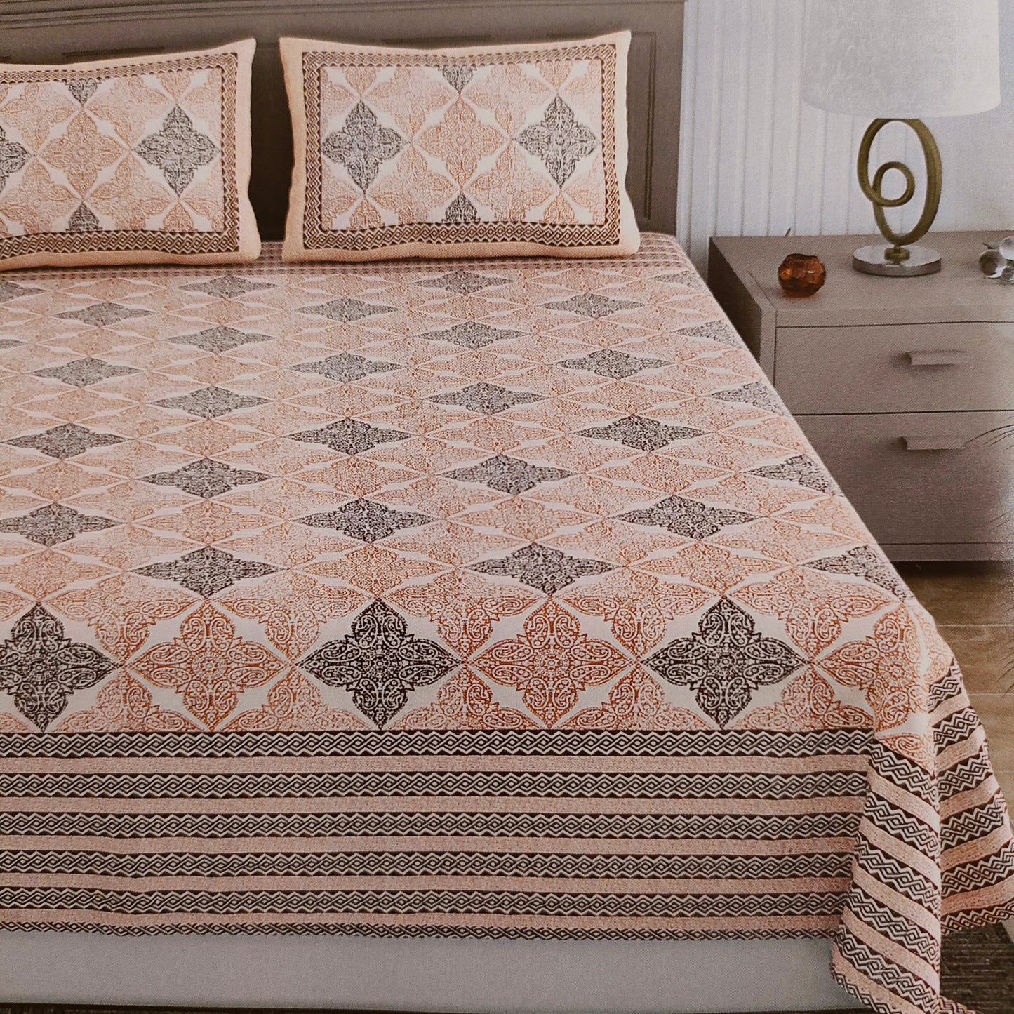 Barfi 100% Cotton Bedding set | King size